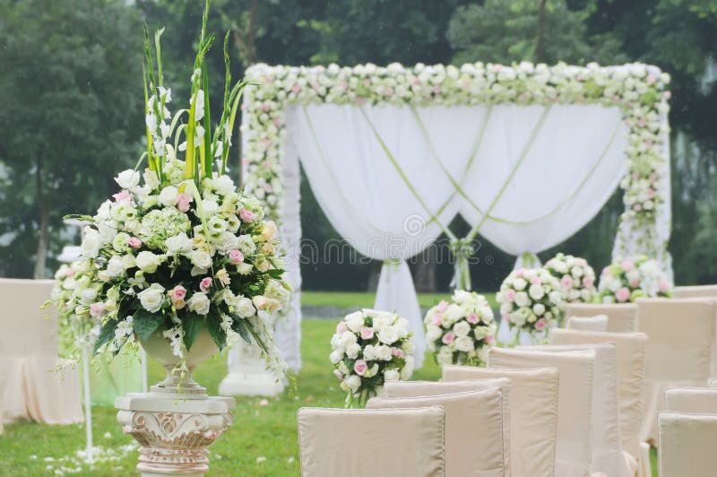 Übersicht der catering-setup, bei der Hochzeit.