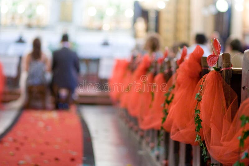 Red Carpet Church Wedding Ceremony Stock Photos Free & RoyaltyFree