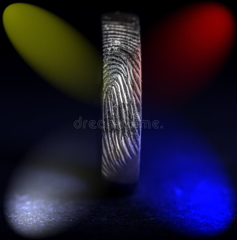 Wedding Ring Engraved with Fingerprint on the Dark Background. Stock Image Image of couple
