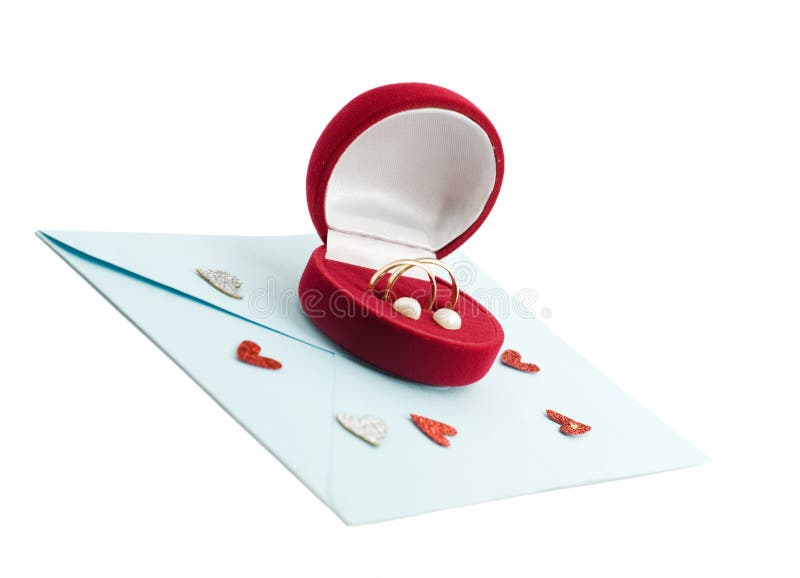 Wedding Ring in a Gift Box with Stock Image Image of married, ring