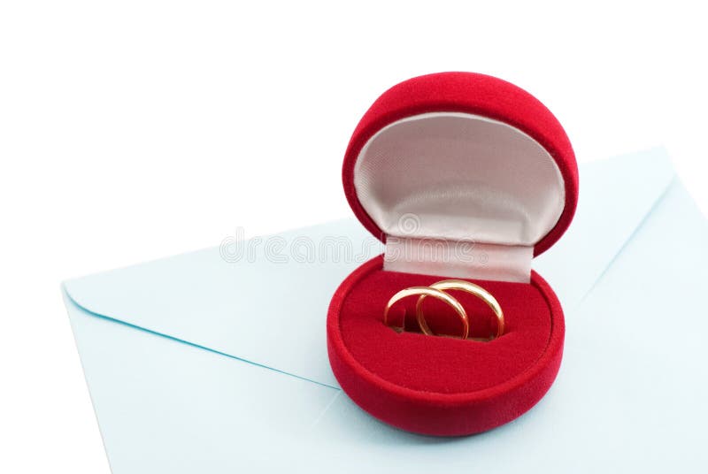 Wedding Ring in a Gift Box with Stock Image Image of married, ring