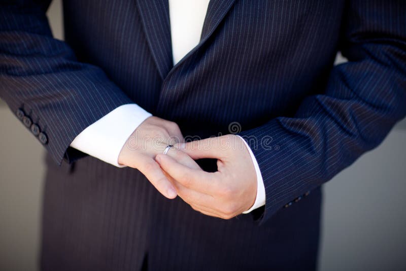 Wedding ring of the groom