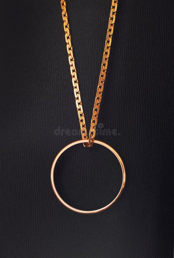 Wedding Ring Hanging Gold Chain Stock Photos Free & RoyaltyFree