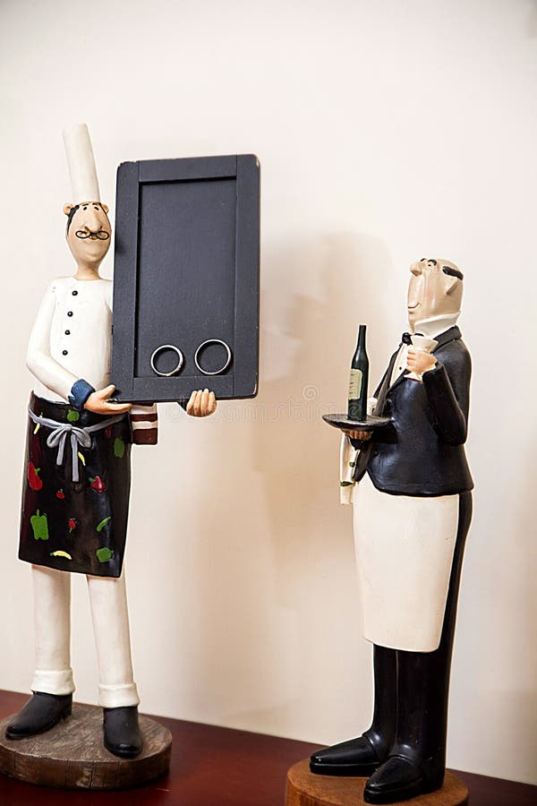 Wedding Rings Placed on Waiters Decorating the Kitchen Stock Image