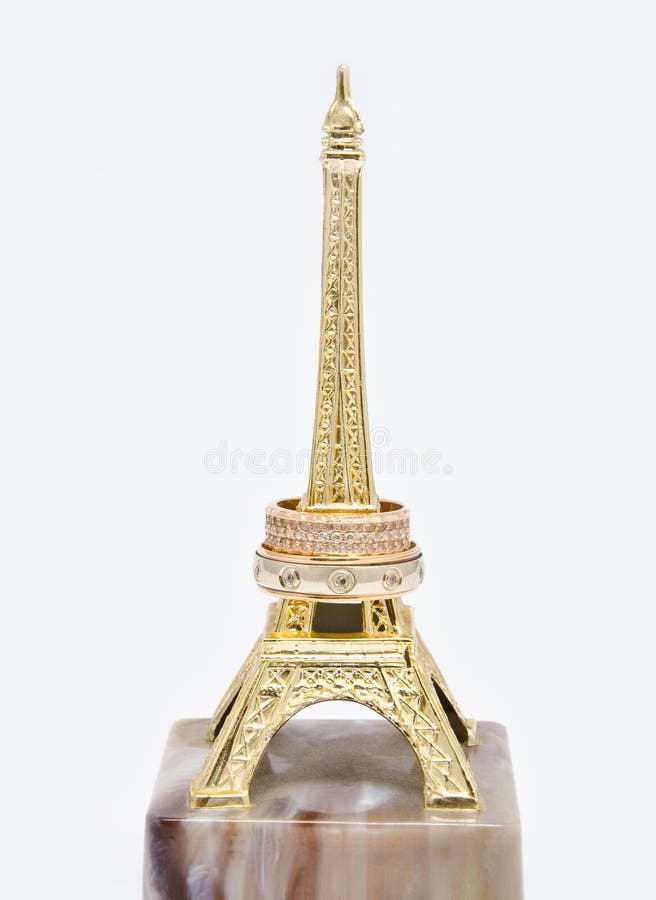 Gold Eiffel Tower Statue. Big Paris Eiffel Tower. Wedding 