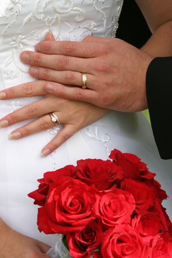 Wedding rings stock photos