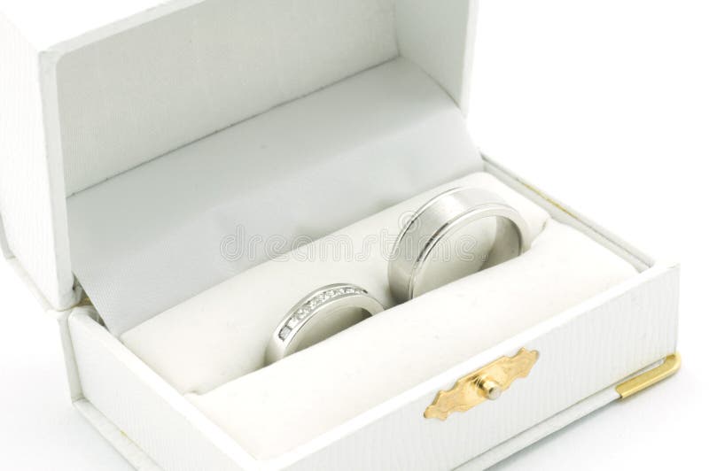 Wedding rings in box stock image. Image of romance, relationship 8680809