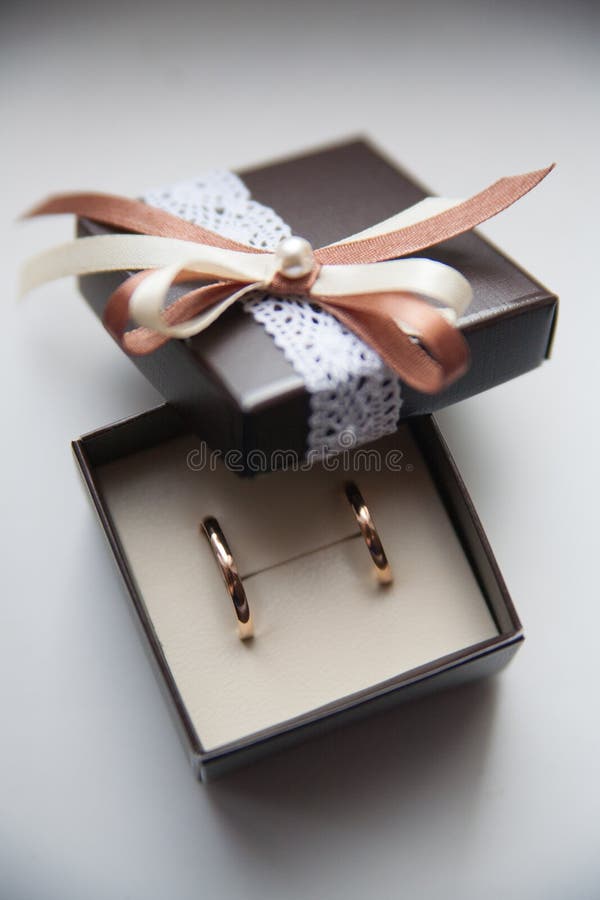 Wedding rings in a box stock photo. Image of eternity 84202940