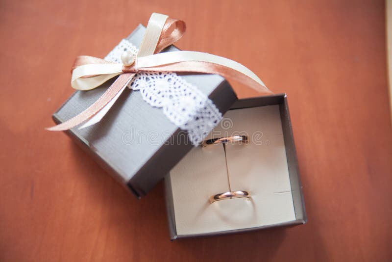 Wedding rings in a box