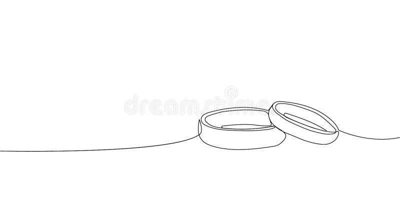 Minimalistic drawing of two wedding rings on Craiyon