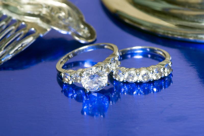 Wedding rings in silver stock image. Image of gift, sparkle 19773157