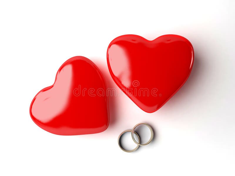 Wedding Rings And Heart Picture. Image 8170753