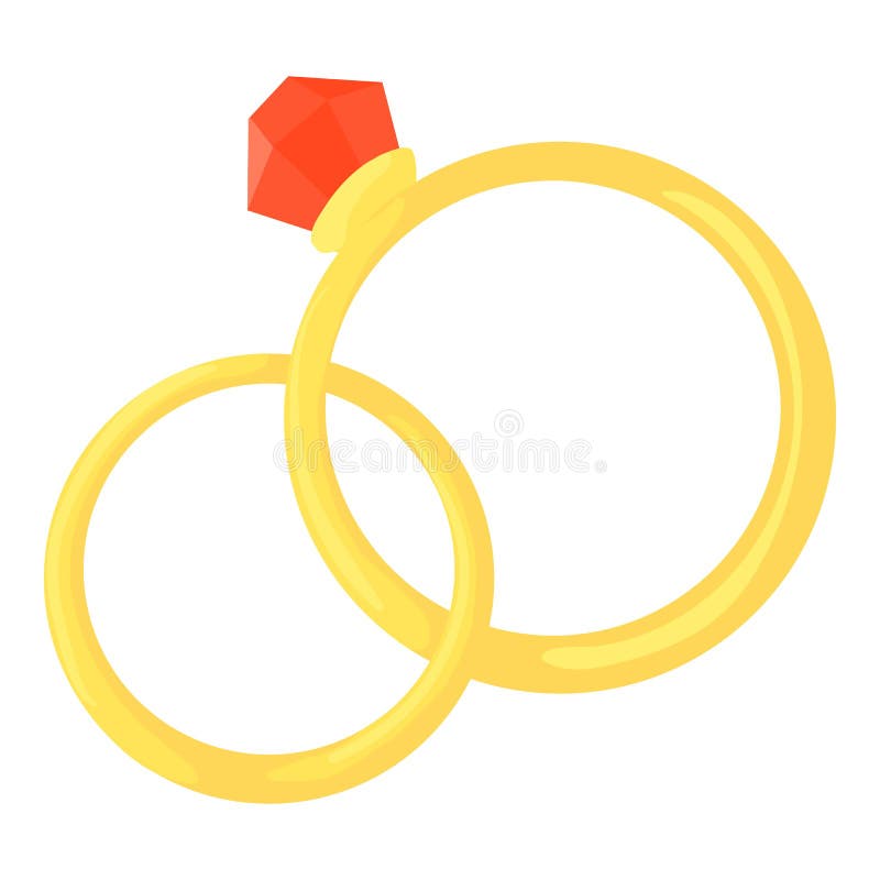 Two Wedding Rings Cartoon Stock Illustrations 217 Two Wedding Rings