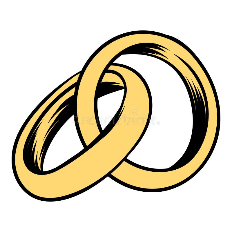 Wedding rings icon cartoon stock vector. Illustration of jewelery