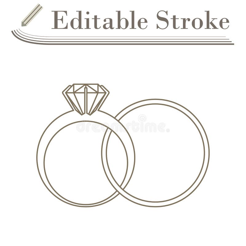 Wedding Rings Line Drawing Stock Illustrations 629 Wedding Rings Line
