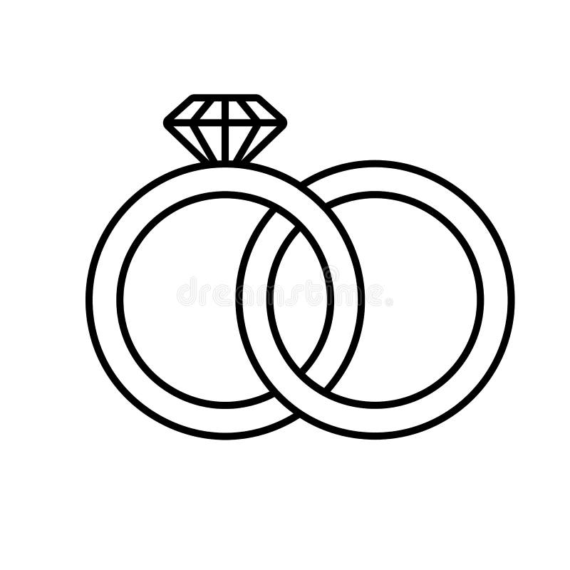 Wedding rings linear icon stock vector. Illustration of feelings - 167103878 Wedding rings linear icon stock vector. Illustration of feelings - 167103878