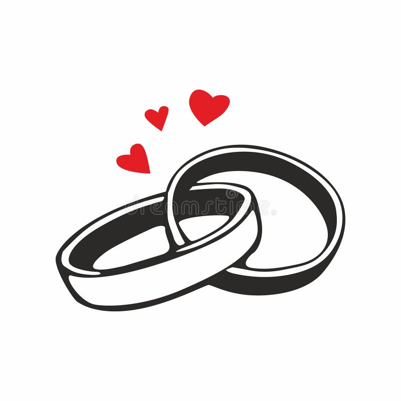 Ring Icon Engagement Wedding Ring Line Art Design Vector Flat Stock Vector  by ©Ironsv 372283114