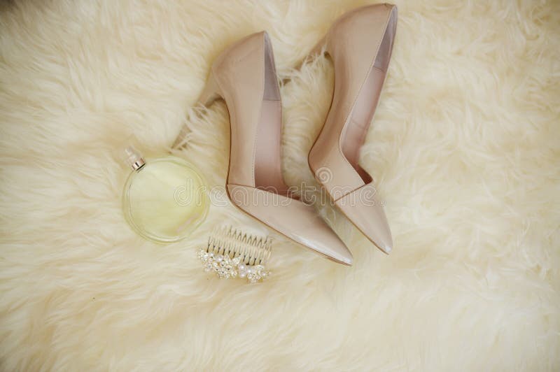 Luxurious Cream Wedding Shoes Stock Photos Free & RoyaltyFree Stock