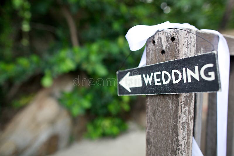 Wedding sign royalty free stock photo Wedding sign royalty free stock photo