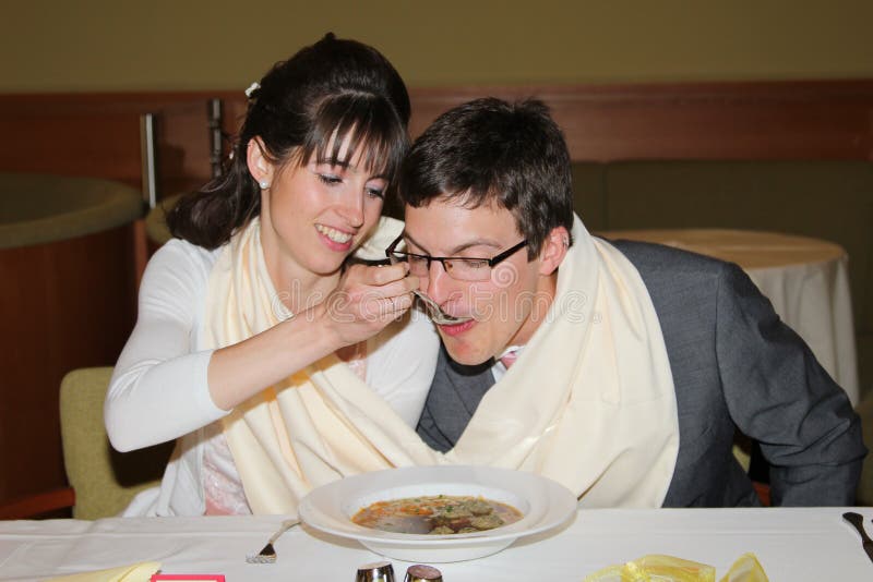 Wedding soup stock image. Image of close, groom, relationship 32681471