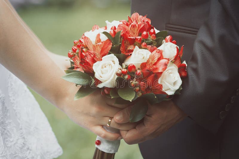 Wedding symbols, attributes. Arrangement, design.