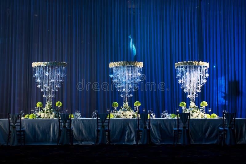 Wedding table set for dining