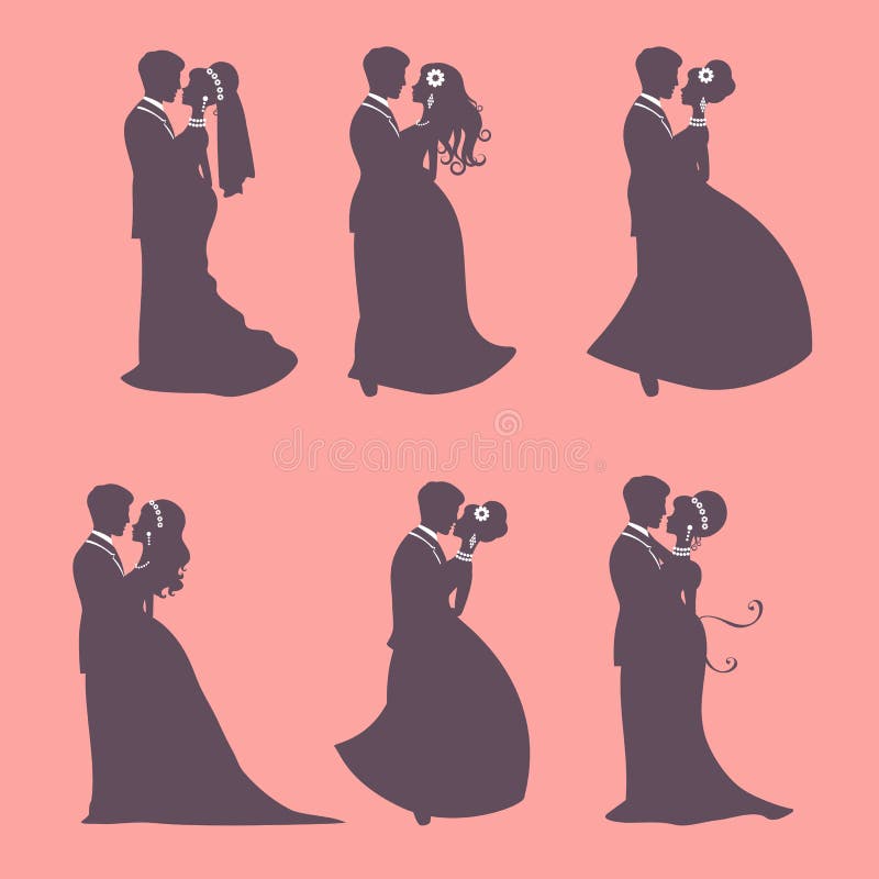 6 wedding пар иллюстрация штока 6 wedding пар иллюстрация штока