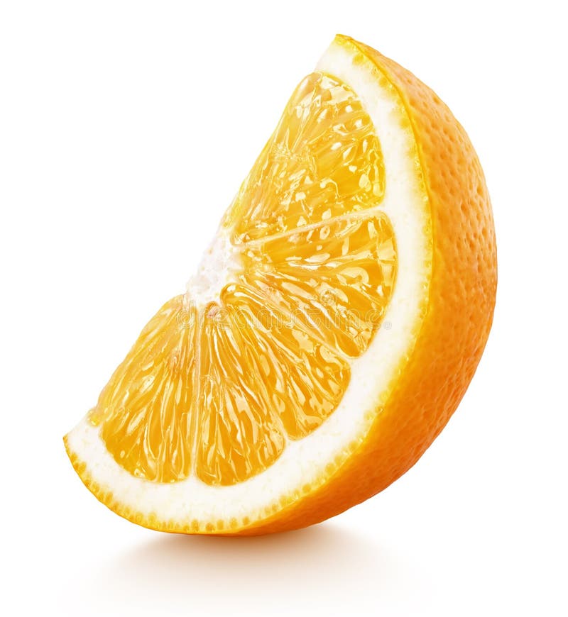 Wedge of Orange Citrus Fruit Isolated on White Stock Photo - Image of ...