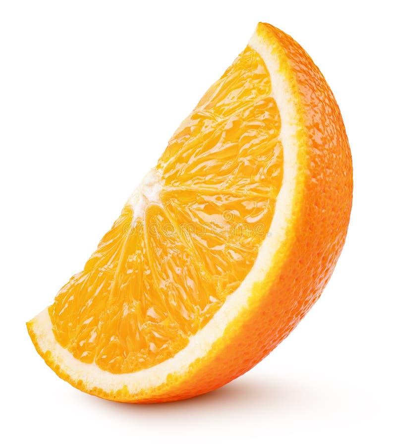 Wedge of Orange Citrus Fruit Isolated on White Stock Photo - Image of ...