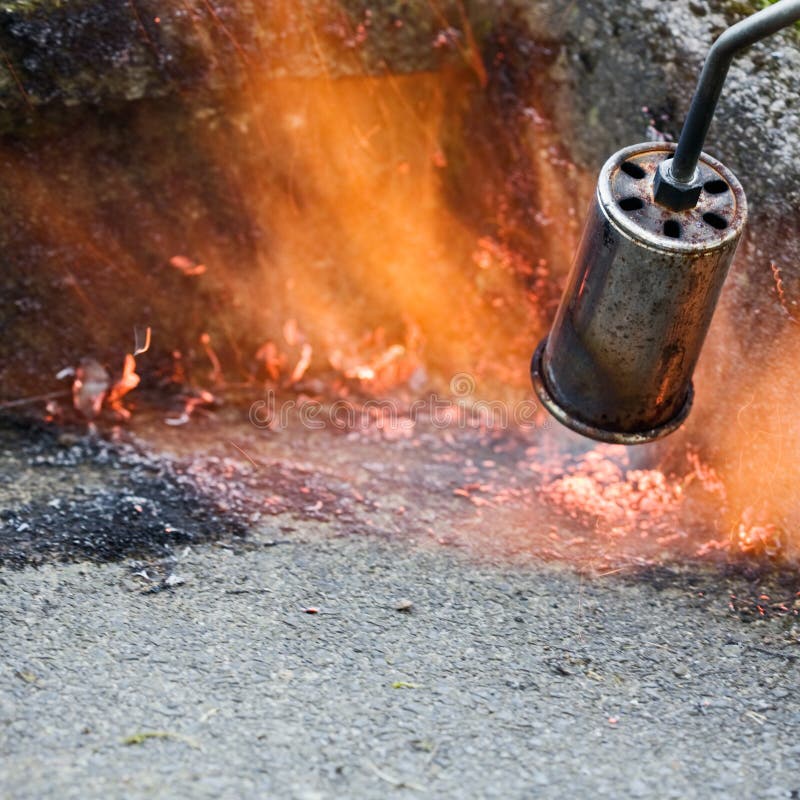 Weed Burning stock image. Image of paving, torch, danger 25946419