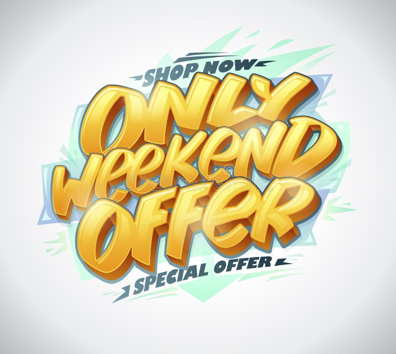 Only Weekend Offer, Special Offer Banner Template Stock Vector ...