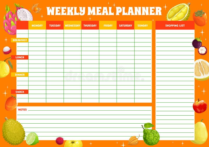 Meal Plan Weekly Stock Illustrations – 318 Meal Plan Weekly Stock ...