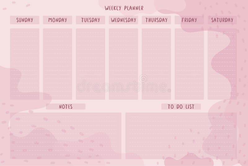 Set of 2022 2023 2024 2025 Calendar Weekly Planner and To Do List. Hand  Drawn Font Type Text and Elements, School Note Style, Stock Vector -  Illustration of vector, personal: 210600268