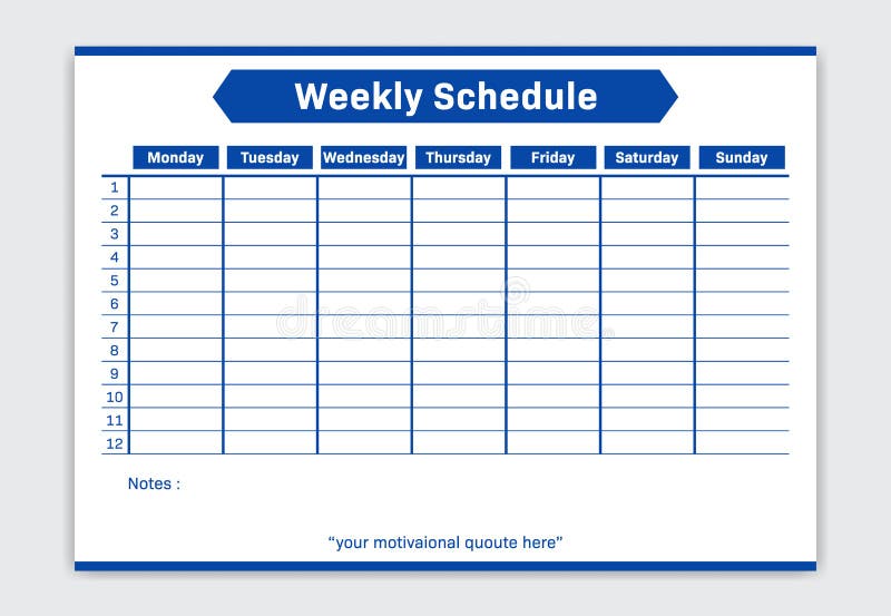 Schedule Table Template from thumbs.dreamstime.com