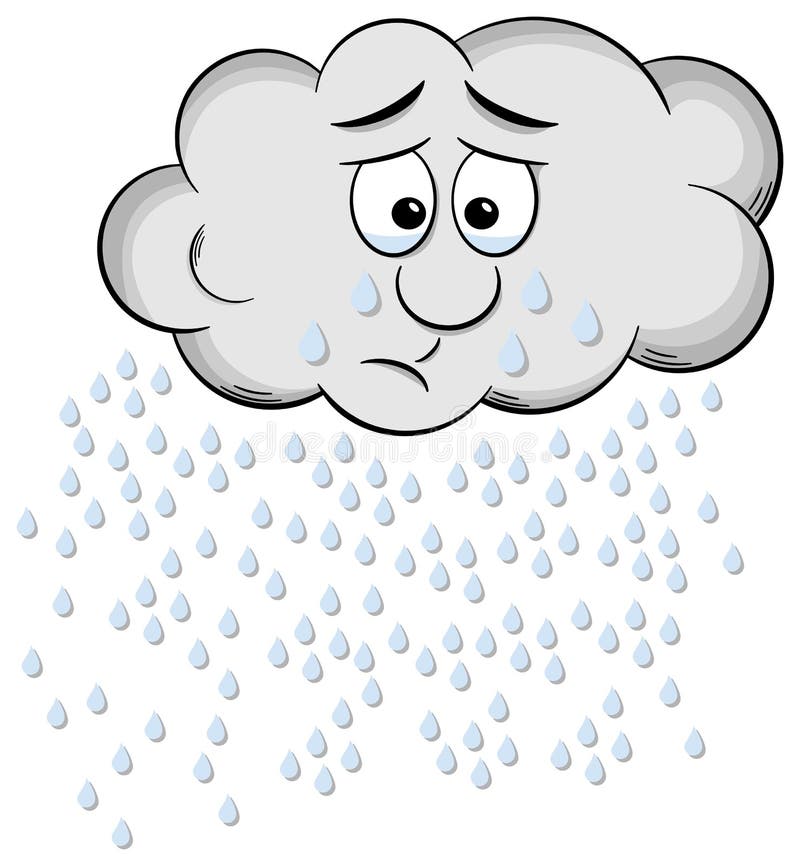 Weeping cloud stock vector. Illustration of weather, blow 31860140