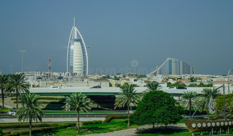 Weergeven van Burj Al Arab Hotel in Doubai royalty-vrije stock foto's Weergeven van Burj Al Arab Hotel in Doubai royalty-vrije stock foto's