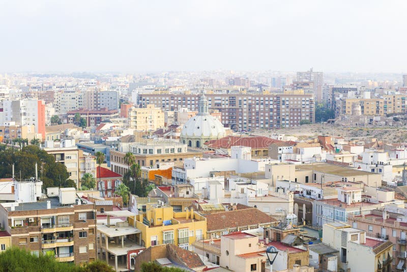 Weergeven van de Spaanse stad van Cartagena stock afbeelding Weergeven van de Spaanse stad van Cartagena stock afbeelding