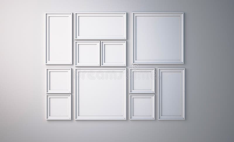 Weisser Bilderrahmen Auf Weisser Wand Stock Abbildung Illustration Von Bilderrahmen Weisser 62651813