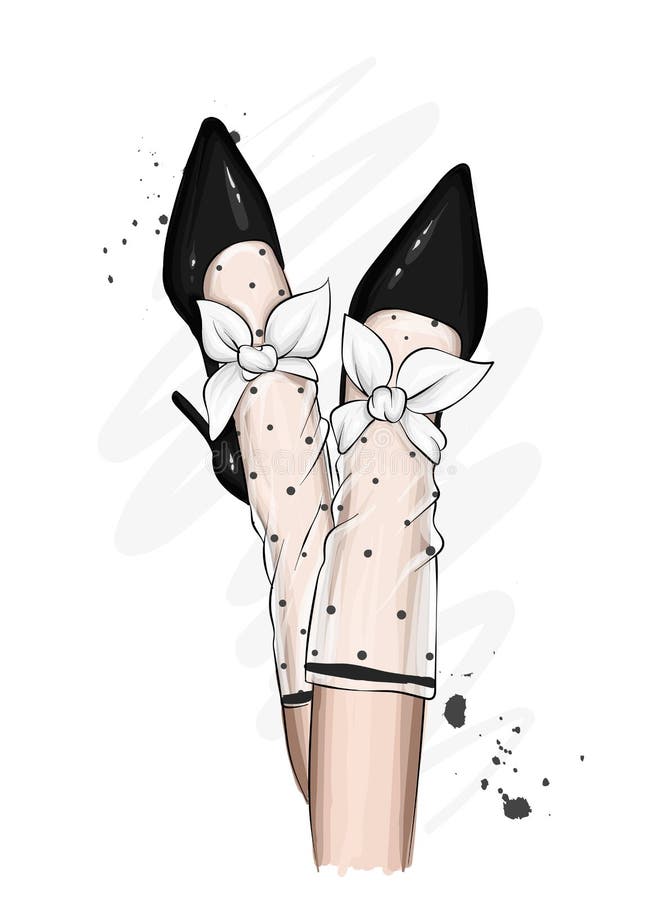 Weibliche Beine in den stilvollen Schuhen mit Fersen und Spitzesocken Mode und Art, Kleidung und Zubehör fußbekleidung Auch im co vektor abbildung Weibliche Beine in den stilvollen Schuhen mit Fersen und Spitzesocken Mode und Art, Kleidung und Zubehör fußbekleidung Auch im co vektor abbildung