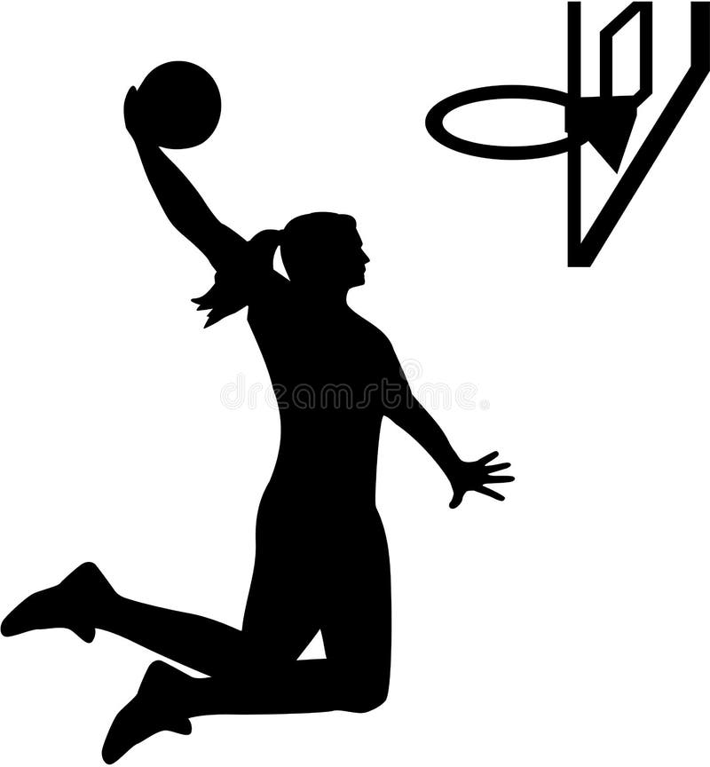 Weiblicher Basketball-Spieler lizenzfreie abbildung Weiblicher Basketball-Spieler lizenzfreie abbildung