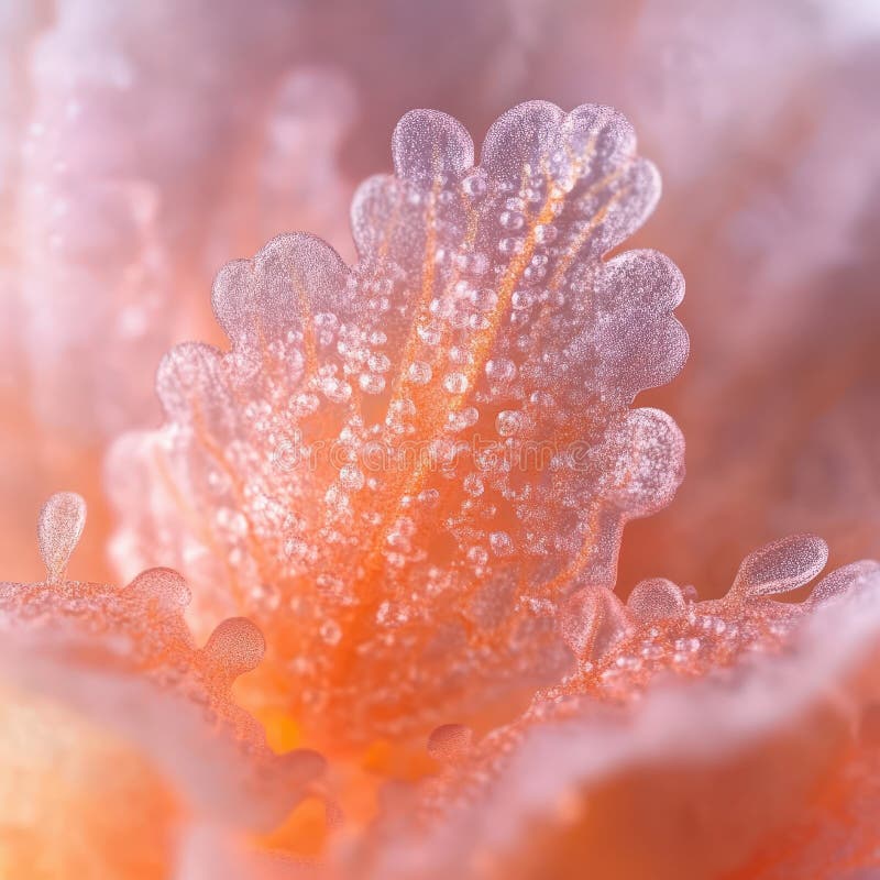 Weiche orangefarbene Blume mit ausgeklügelter Blütenstruktur stockfotos