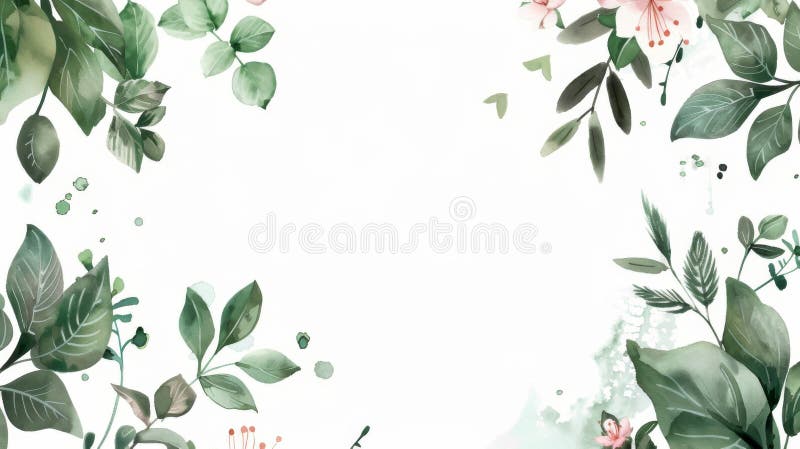 Create a dreamy, feminine atmosphere with this delicate background featuring soft pastel green leaves and pink flowers. Ideal for wedding invites, baby showers, birthdays, branding, and more. AI generated. Create a dreamy, feminine atmosphere with this delicate background featuring soft pastel green leaves and pink flowers. Ideal for wedding invites, baby showers, birthdays, branding, and more. AI generated