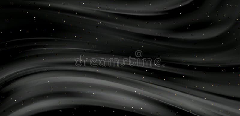 Weicher eleganter schwarzer Satin-Textur abstrakter Hintergrund. Luxuriöses Hintergrunddesign vektor abbildung