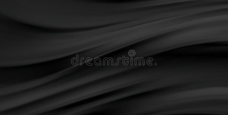 Weicher eleganter schwarzer Satin-Textur abstrakter Hintergrund. Luxuriöses Hintergrunddesign stock abbildung