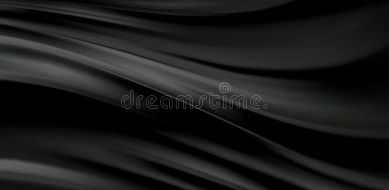 Weicher eleganter schwarzer Satin-Textur abstrakter Hintergrund. Luxuriöses Hintergrunddesign lizenzfreie abbildung