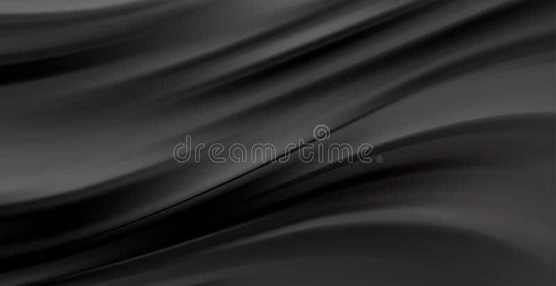 Weicher eleganter schwarzer Satin-Textur abstrakter Hintergrund. Luxuriöses Hintergrunddesign vektor abbildung