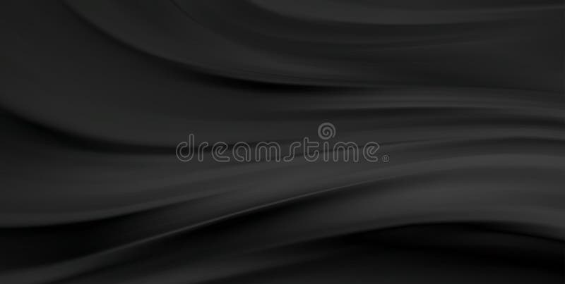 Weicher eleganter schwarzer Satin-Textur abstrakter Hintergrund. Luxuriöses Hintergrunddesign lizenzfreie abbildung