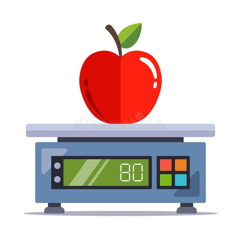 https://thumbs.dreamstime.com/b/weigh-apple-electronic-scale-store-flat-vector-illustration-isolated-white-background-199200491.jpg