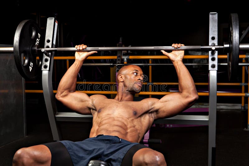 Bench Press Weight Training Stock Photo Image of chest, muscles 43184400