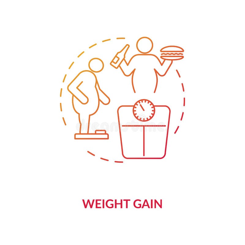 Weight gain concept icon